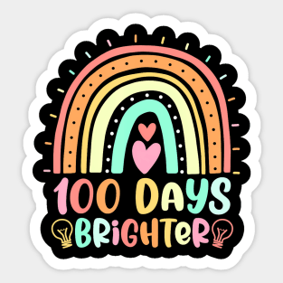 100 Days Rainbow Happy 100Th Day Of School Teacher Sticker